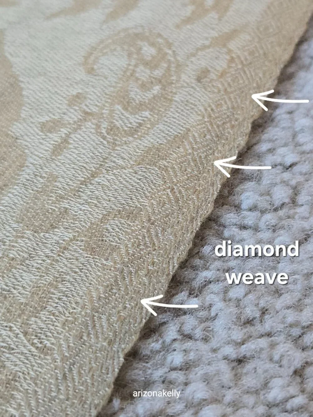 Cashmere Jacquard Scarf Lightweight Woven - Picture 5 of 15